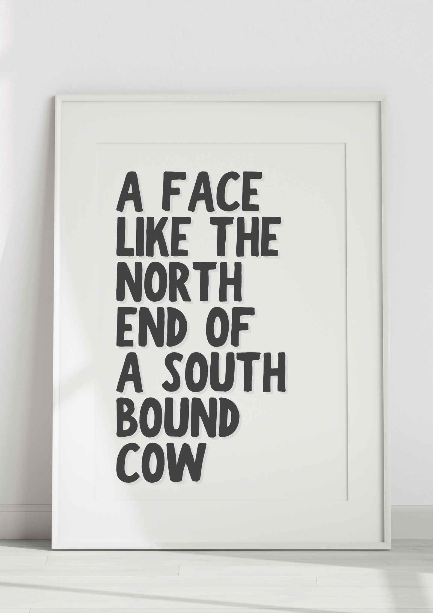 A Face Like The North End Of A South Bound Cow